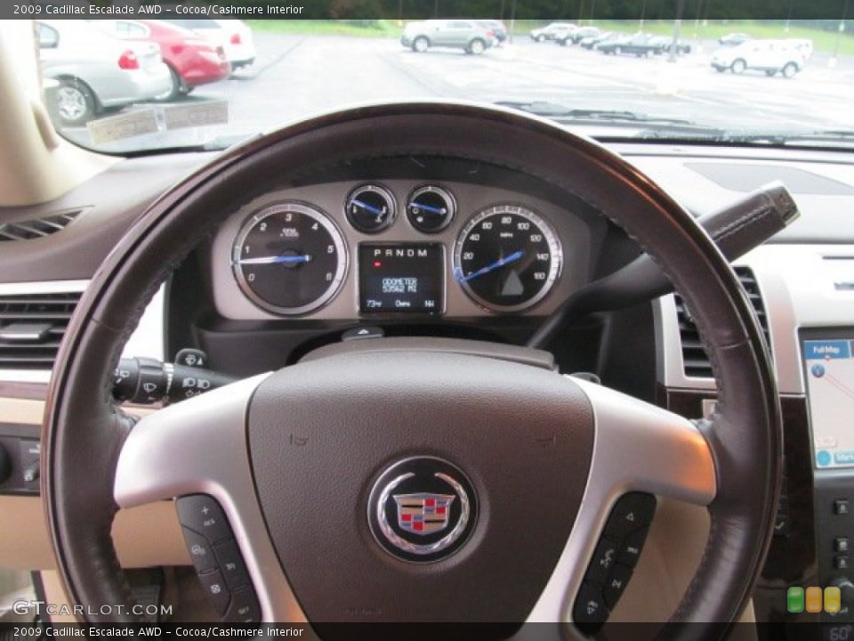 Cocoa/Cashmere Interior Steering Wheel for the 2009 Cadillac Escalade AWD #68327201