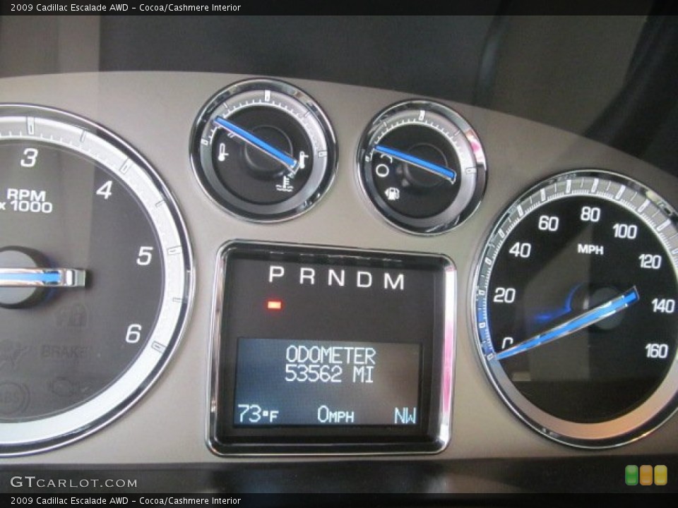 Cocoa/Cashmere Interior Gauges for the 2009 Cadillac Escalade AWD #68327274