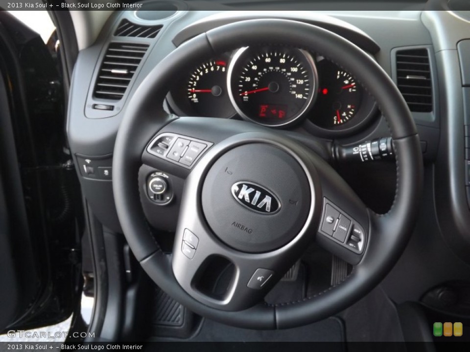 Black Soul Logo Cloth Interior Steering Wheel for the 2013 Kia Soul + #68328374