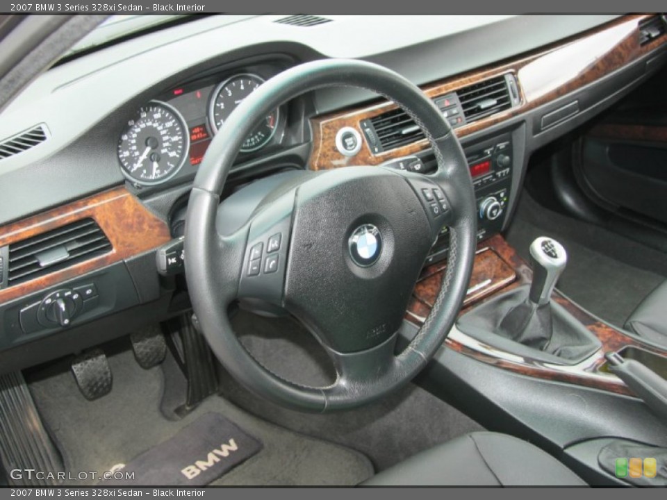 Black Interior Steering Wheel for the 2007 BMW 3 Series 328xi Sedan #68330486