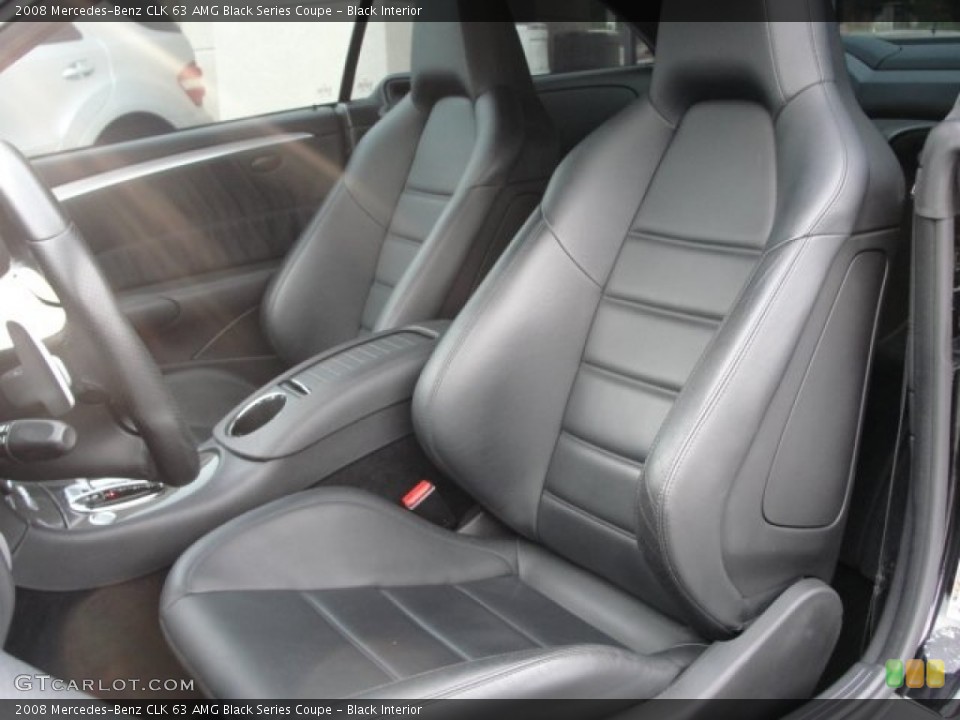 Black Interior Front Seat for the 2008 Mercedes-Benz CLK 63 AMG Black Series Coupe #68337746