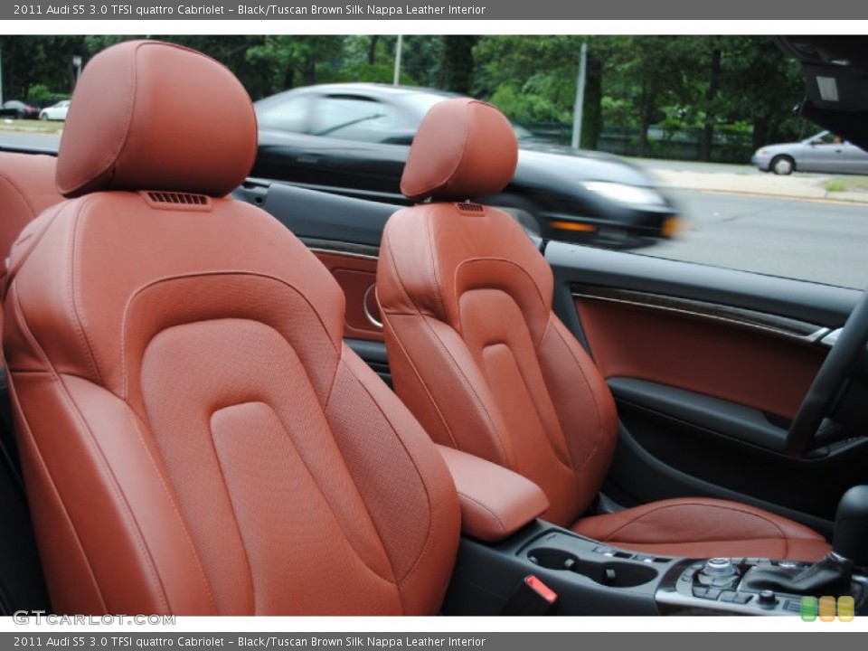 Black/Tuscan Brown Silk Nappa Leather Interior Photo for the 2011 Audi S5 3.0 TFSI quattro Cabriolet #68338514