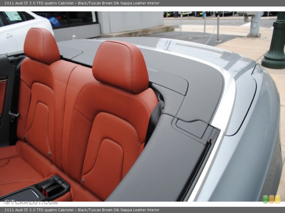 Black/Tuscan Brown Silk Nappa Leather Interior Rear Seat for the 2011 Audi S5 3.0 TFSI quattro Cabriolet #68338556