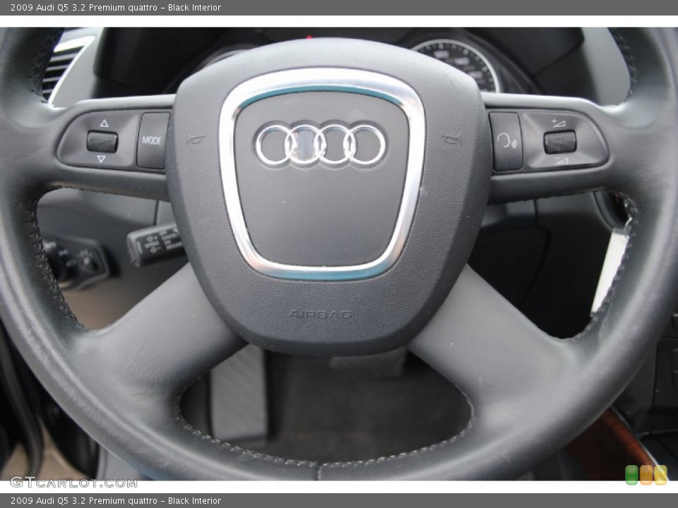 Black Interior Steering Wheel for the 2009 Audi Q5 3.2 Premium quattro #68338670
