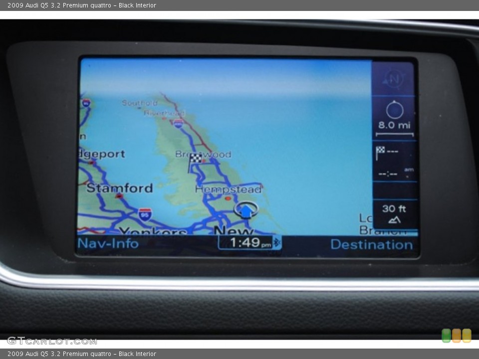 Black Interior Navigation for the 2009 Audi Q5 3.2 Premium quattro #68338682