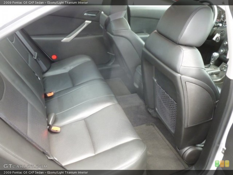 Ebony/Light Titanium Interior Rear Seat for the 2009 Pontiac G6 GXP Sedan #68338841