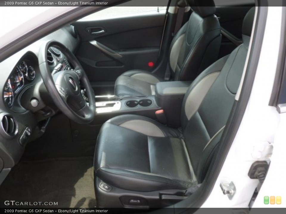 Ebony/Light Titanium Interior Front Seat for the 2009 Pontiac G6 GXP Sedan #68338844