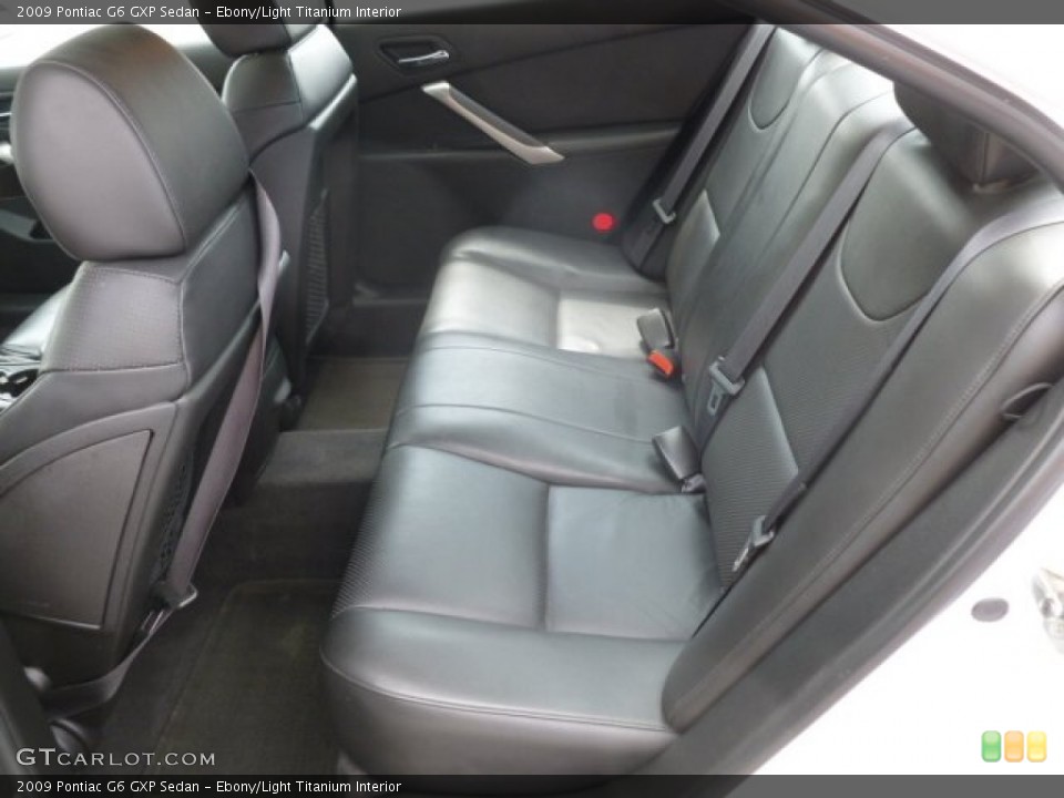 Ebony/Light Titanium Interior Rear Seat for the 2009 Pontiac G6 GXP Sedan #68338868