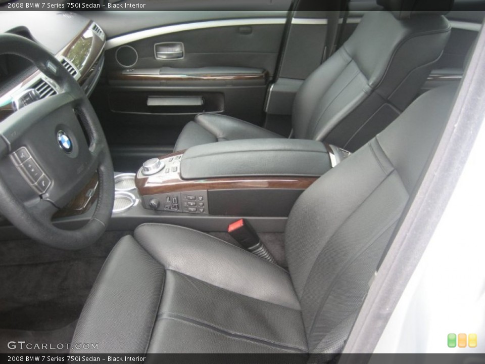 Black Interior Front Seat for the 2008 BMW 7 Series 750i Sedan #68340180