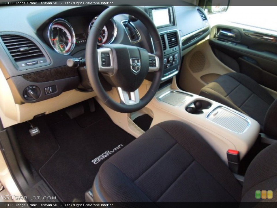 Black/Light Graystone Interior Prime Interior for the 2012 Dodge Grand Caravan SXT #68340342