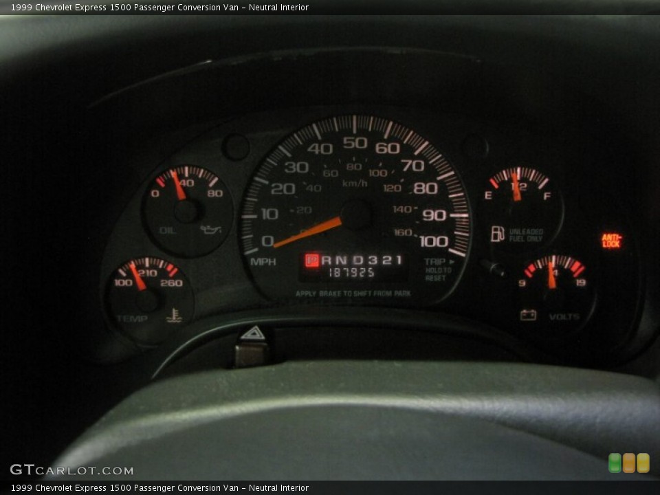 Neutral Interior Gauges for the 1999 Chevrolet Express 1500 Passenger Conversion Van #68345461