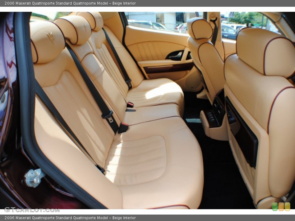 Beige Interior Rear Seat for the 2006 Maserati Quattroporte  #68347084