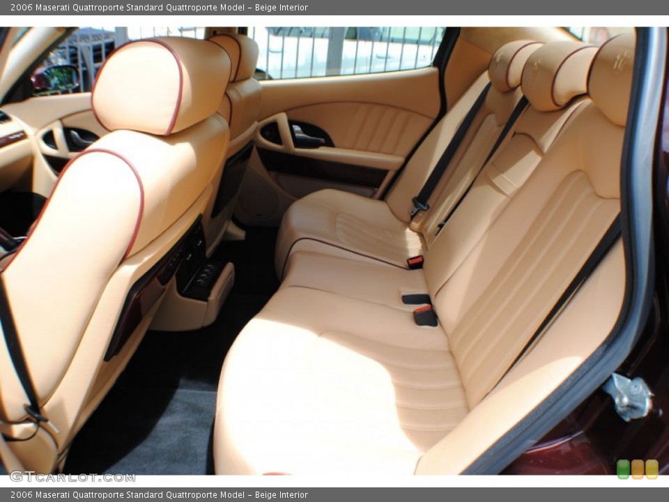 Beige Interior Rear Seat for the 2006 Maserati Quattroporte  #68347105