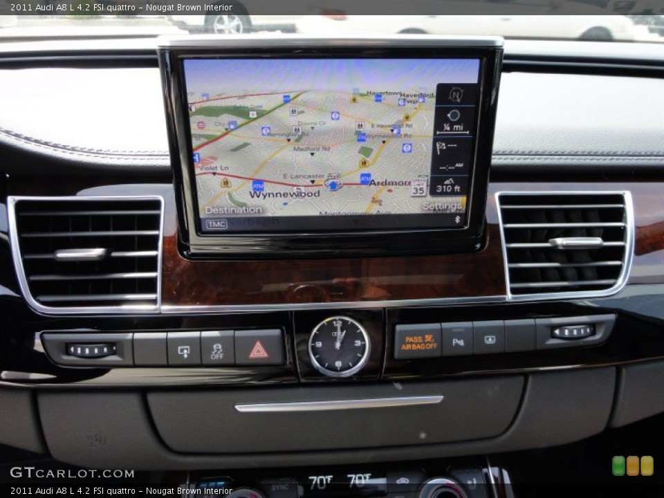 Nougat Brown Interior Navigation for the 2011 Audi A8 L 4.2 FSI quattro #68348272