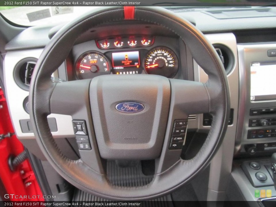 Raptor Black Leather/Cloth Interior Steering Wheel for the 2012 Ford F150 SVT Raptor SuperCrew 4x4 #68348839