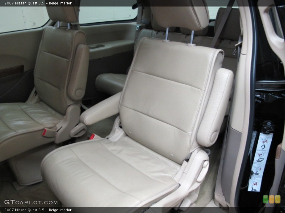 Beige Interior Rear Seat for the 2007 Nissan Quest 3.5 #68351806