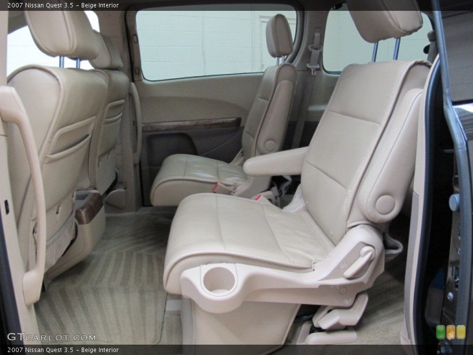 Beige Interior Rear Seat for the 2007 Nissan Quest 3.5 #68351815