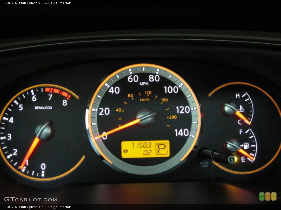 Beige Interior Gauges for the 2007 Nissan Quest 3.5 #68351824