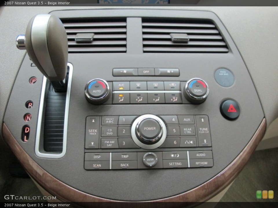 Beige Interior Controls for the 2007 Nissan Quest 3.5 #68351842