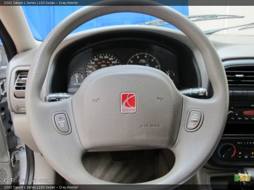 Gray Interior Steering Wheel for the 2002 Saturn L Series L100 Sedan #68352256