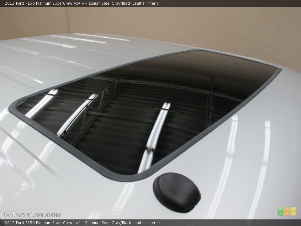 Platinum Steel Gray/Black Leather Interior Sunroof for the 2012 Ford F150 Platinum SuperCrew 4x4 #68353561