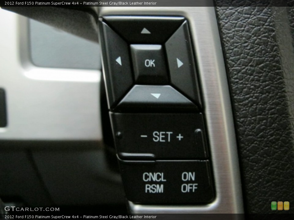 Platinum Steel Gray/Black Leather Interior Controls for the 2012 Ford F150 Platinum SuperCrew 4x4 #68353822