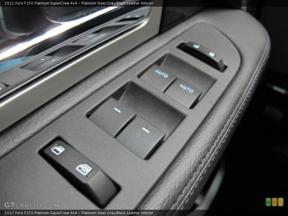 Platinum Steel Gray/Black Leather Interior Controls for the 2012 Ford F150 Platinum SuperCrew 4x4 #68353840