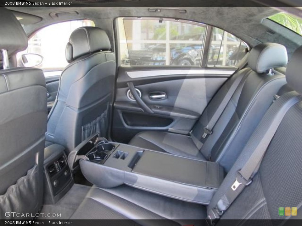 Black Interior Rear Seat for the 2008 BMW M5 Sedan #68358198