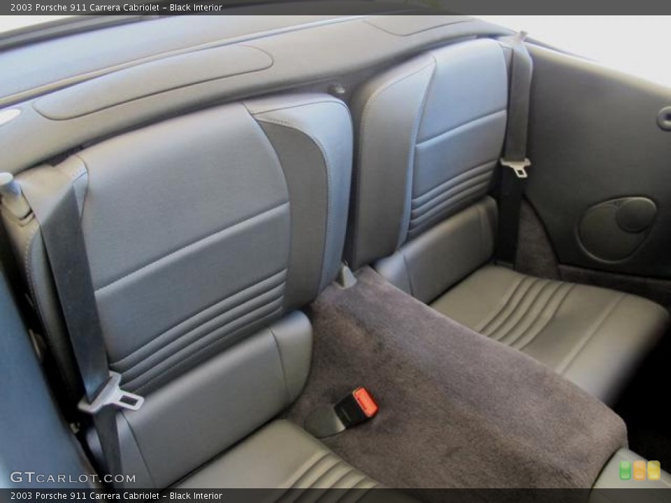 Black Interior Rear Seat for the 2003 Porsche 911 Carrera Cabriolet #68358267
