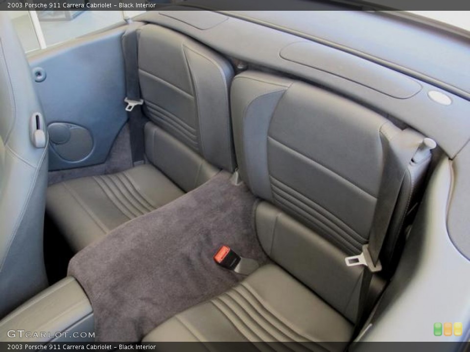 Black Interior Rear Seat for the 2003 Porsche 911 Carrera Cabriolet #68358270