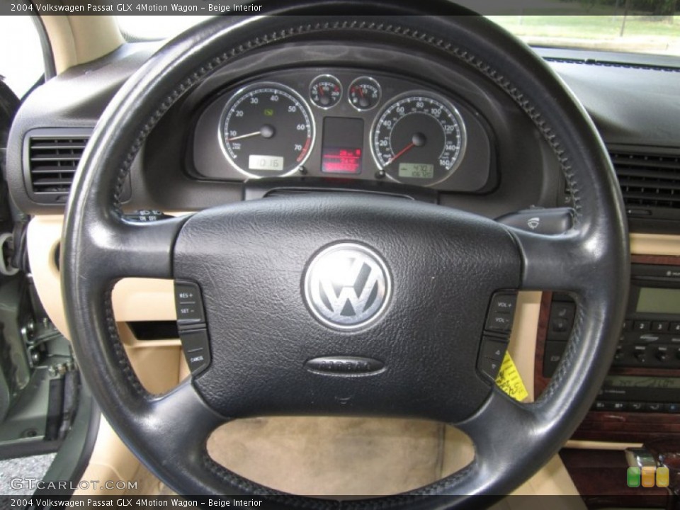 Beige Interior Steering Wheel for the 2004 Volkswagen Passat GLX 4Motion Wagon #68360604