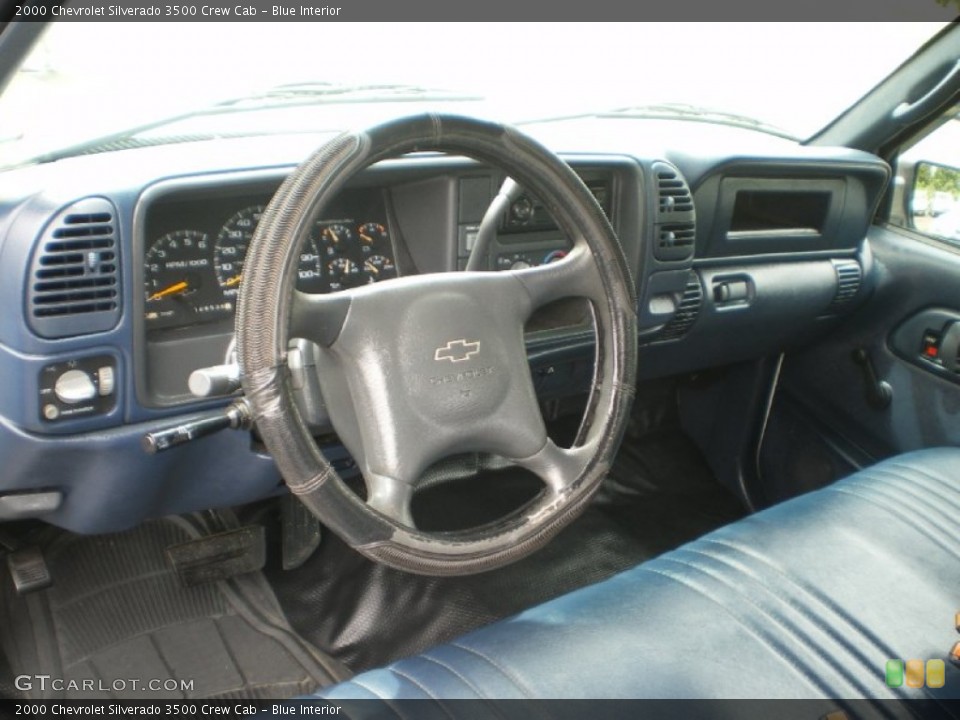 Blue Interior Dashboard for the 2000 Chevrolet Silverado 3500 Crew Cab #68362159