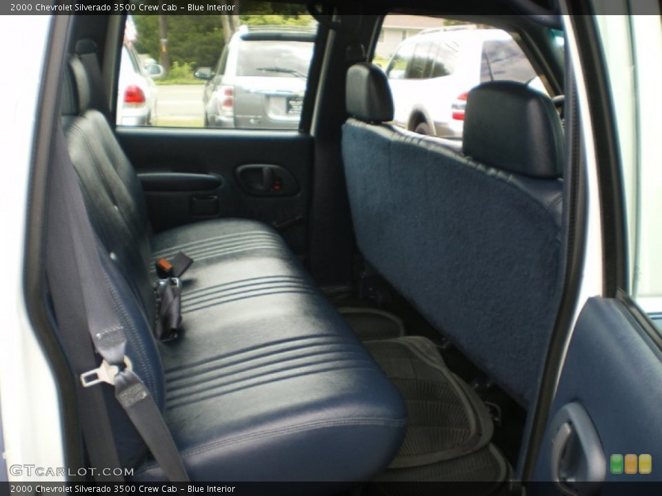 Blue Interior Rear Seat for the 2000 Chevrolet Silverado 3500 Crew Cab #68362204