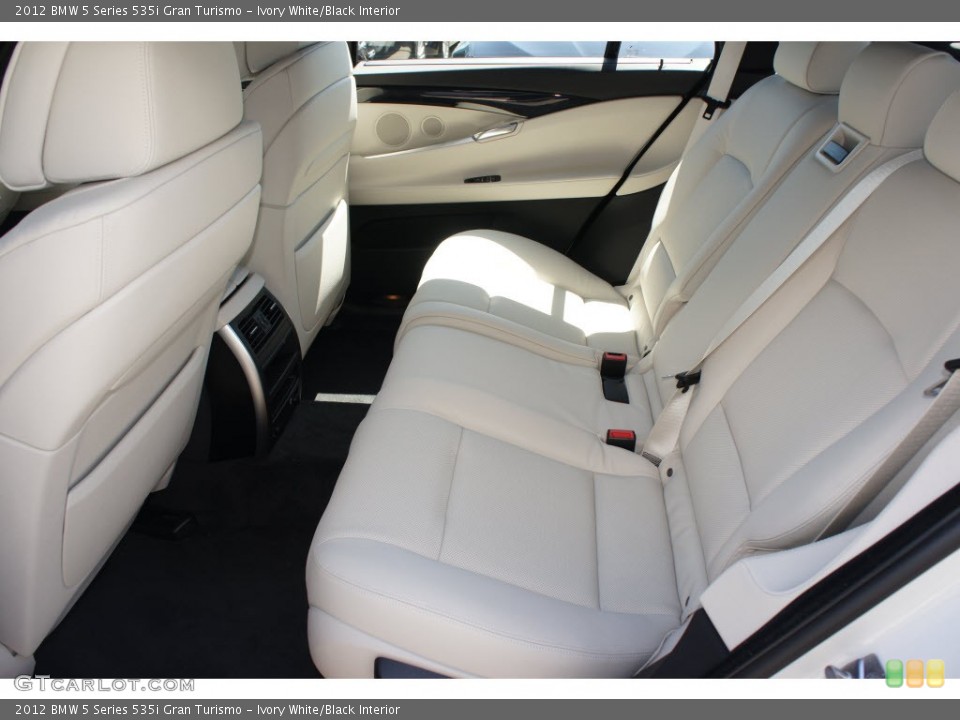 Ivory White/Black Interior Rear Seat for the 2012 BMW 5 Series 535i Gran Turismo #68364010