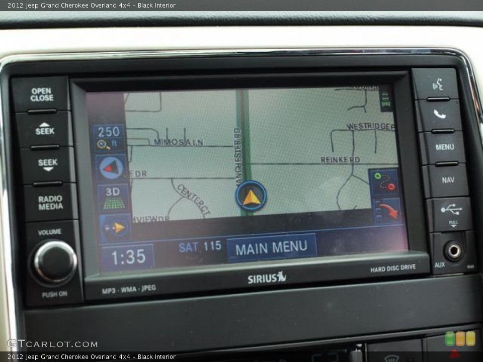 Black Interior Navigation for the 2012 Jeep Grand Cherokee Overland 4x4 #68364886