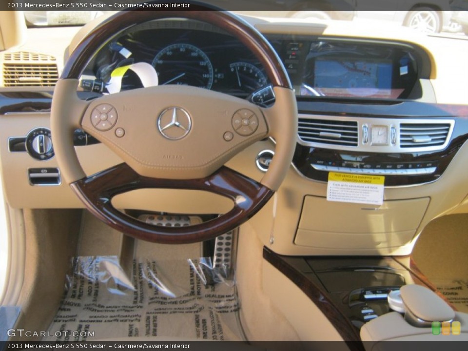 Cashmere/Savanna Interior Dashboard for the 2013 Mercedes-Benz S 550 Sedan #68365168