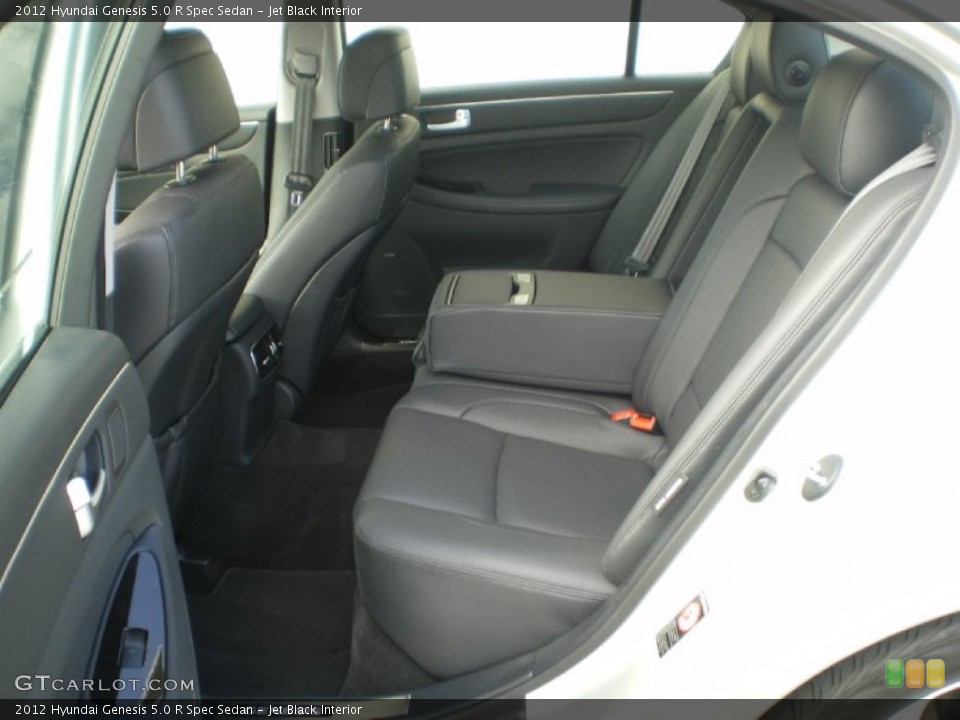 Jet Black Interior Rear Seat for the 2012 Hyundai Genesis 5.0 R Spec Sedan #68365420