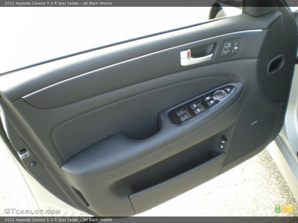 Jet Black Interior Door Panel for the 2012 Hyundai Genesis 5.0 R Spec Sedan #68365441