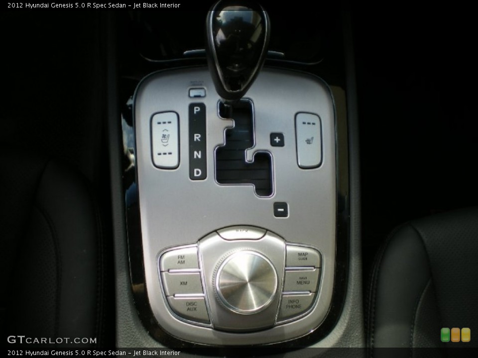 Jet Black Interior Controls for the 2012 Hyundai Genesis 5.0 R Spec Sedan #68365453