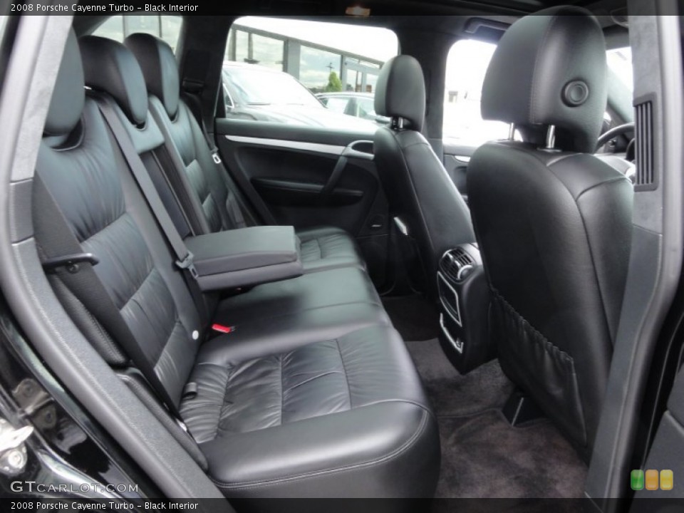 Black Interior Rear Seat for the 2008 Porsche Cayenne Turbo #68365657