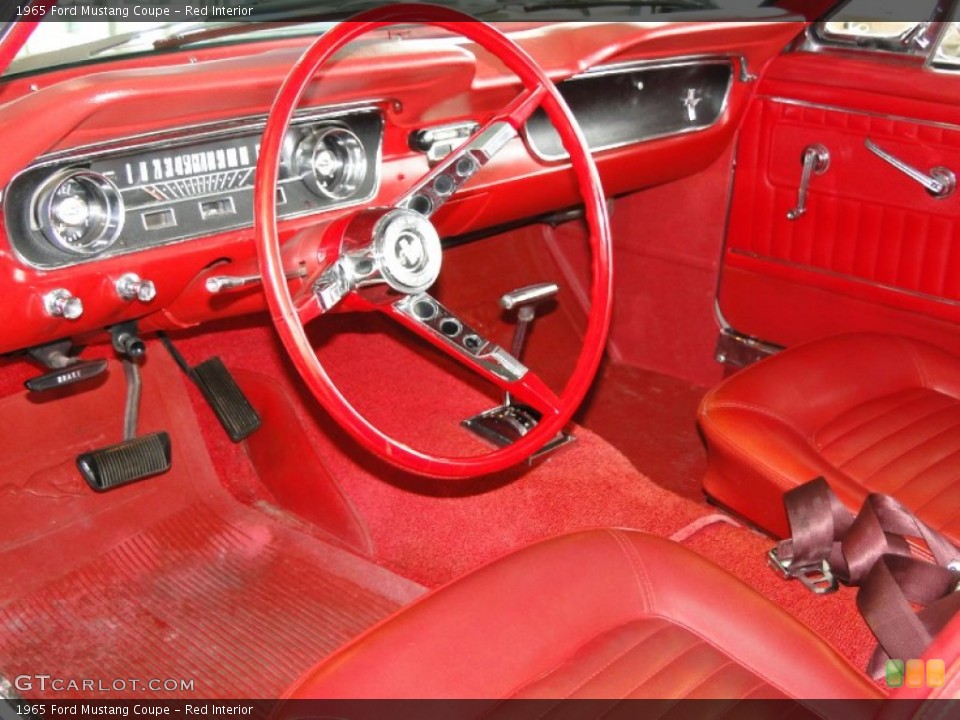 Red Interior Photo for the 1965 Ford Mustang Coupe #68366275