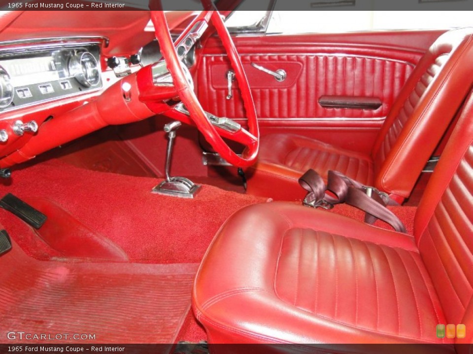 Red Interior Photo for the 1965 Ford Mustang Coupe #68366281