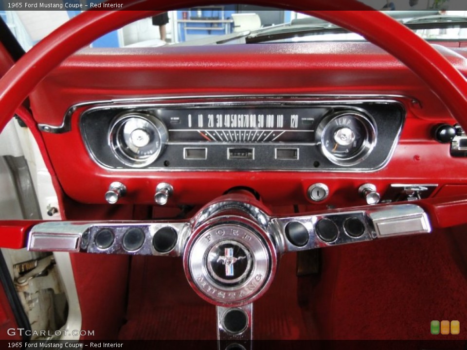 Red Interior Gauges for the 1965 Ford Mustang Coupe #68366284