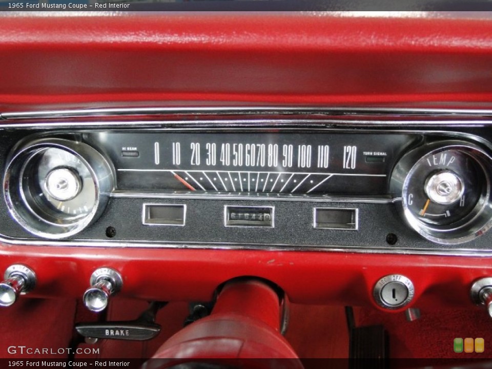 Red Interior Gauges for the 1965 Ford Mustang Coupe #68366293