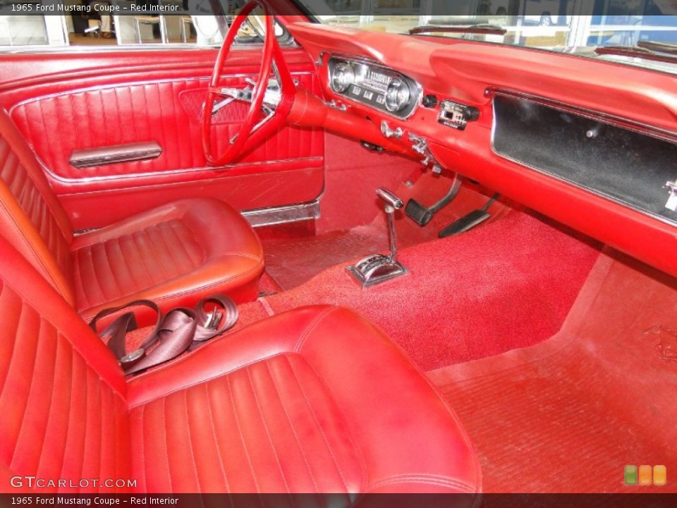 Red Interior Photo for the 1965 Ford Mustang Coupe #68366296