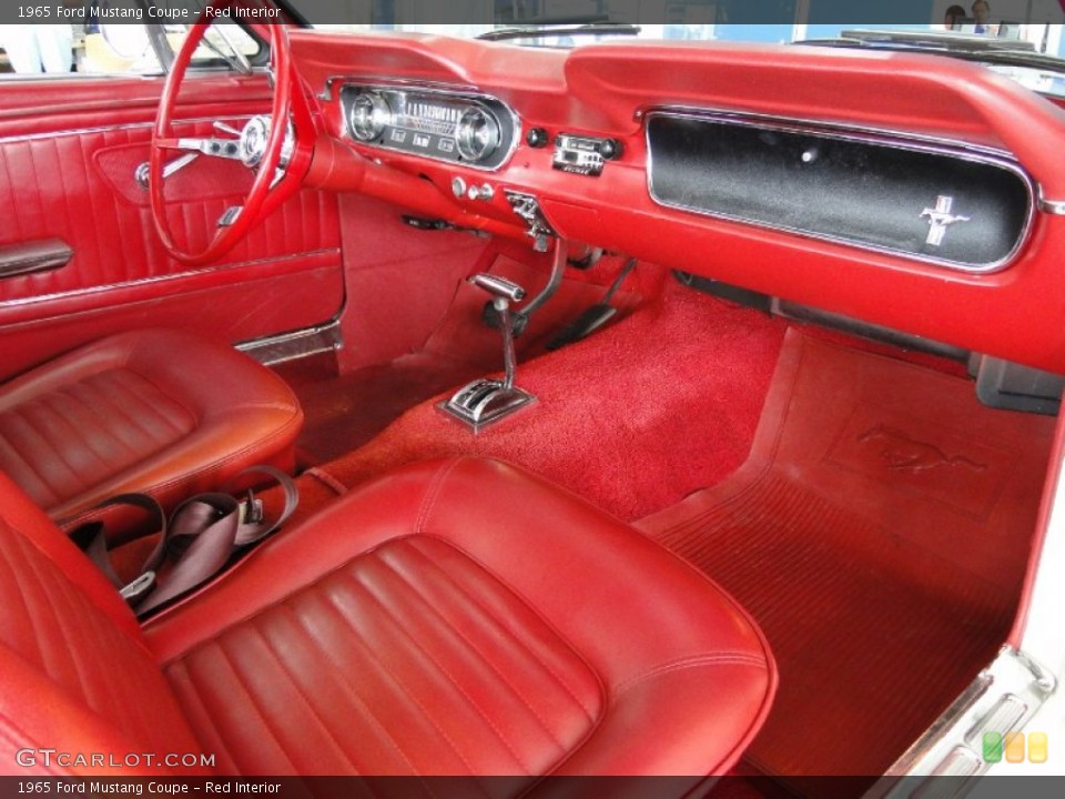 Red Interior Dashboard for the 1965 Ford Mustang Coupe #68366299