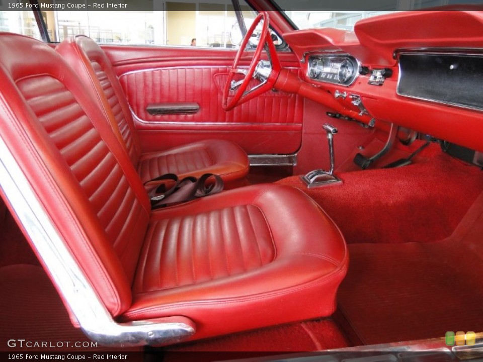 Red Interior Photo for the 1965 Ford Mustang Coupe #68366302