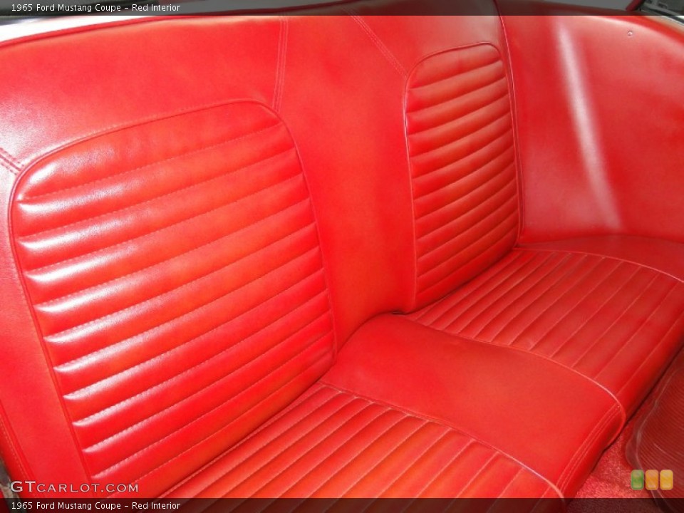 Red Interior Rear Seat for the 1965 Ford Mustang Coupe #68366305