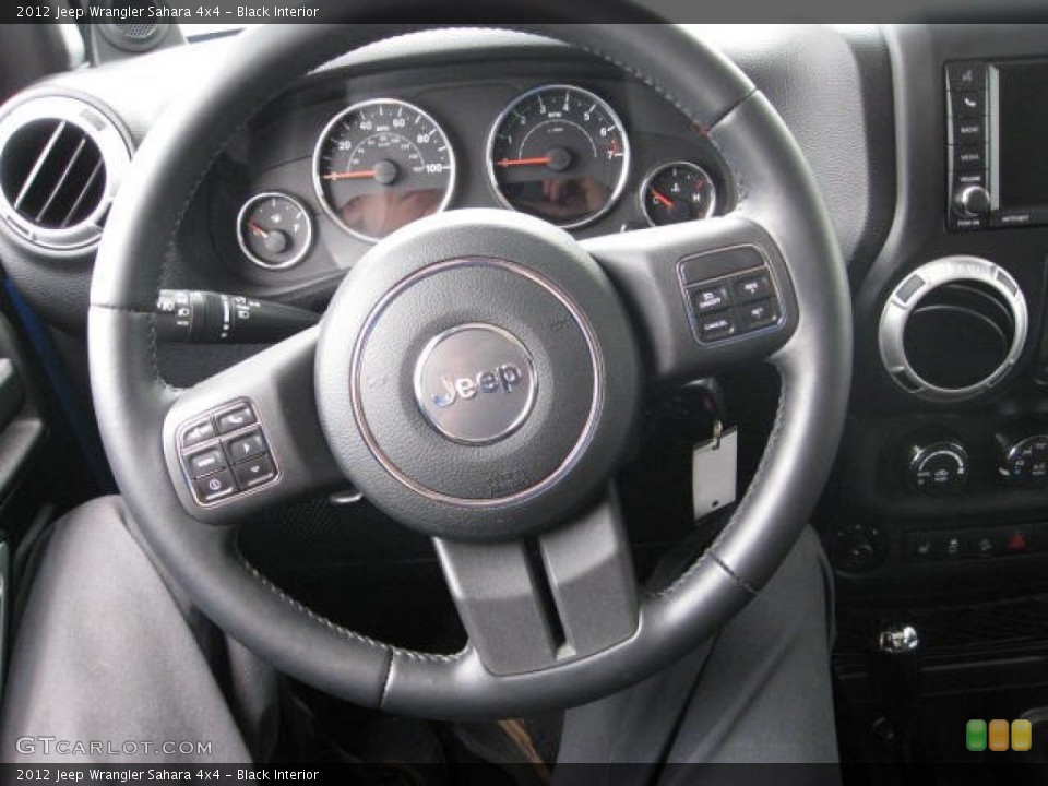 Black Interior Steering Wheel for the 2012 Jeep Wrangler Sahara 4x4 #68370455