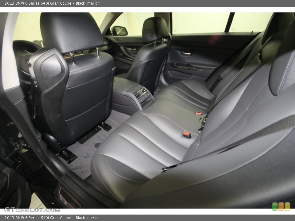Black Interior Rear Seat for the 2013 BMW 6 Series 640i Gran Coupe #68375283